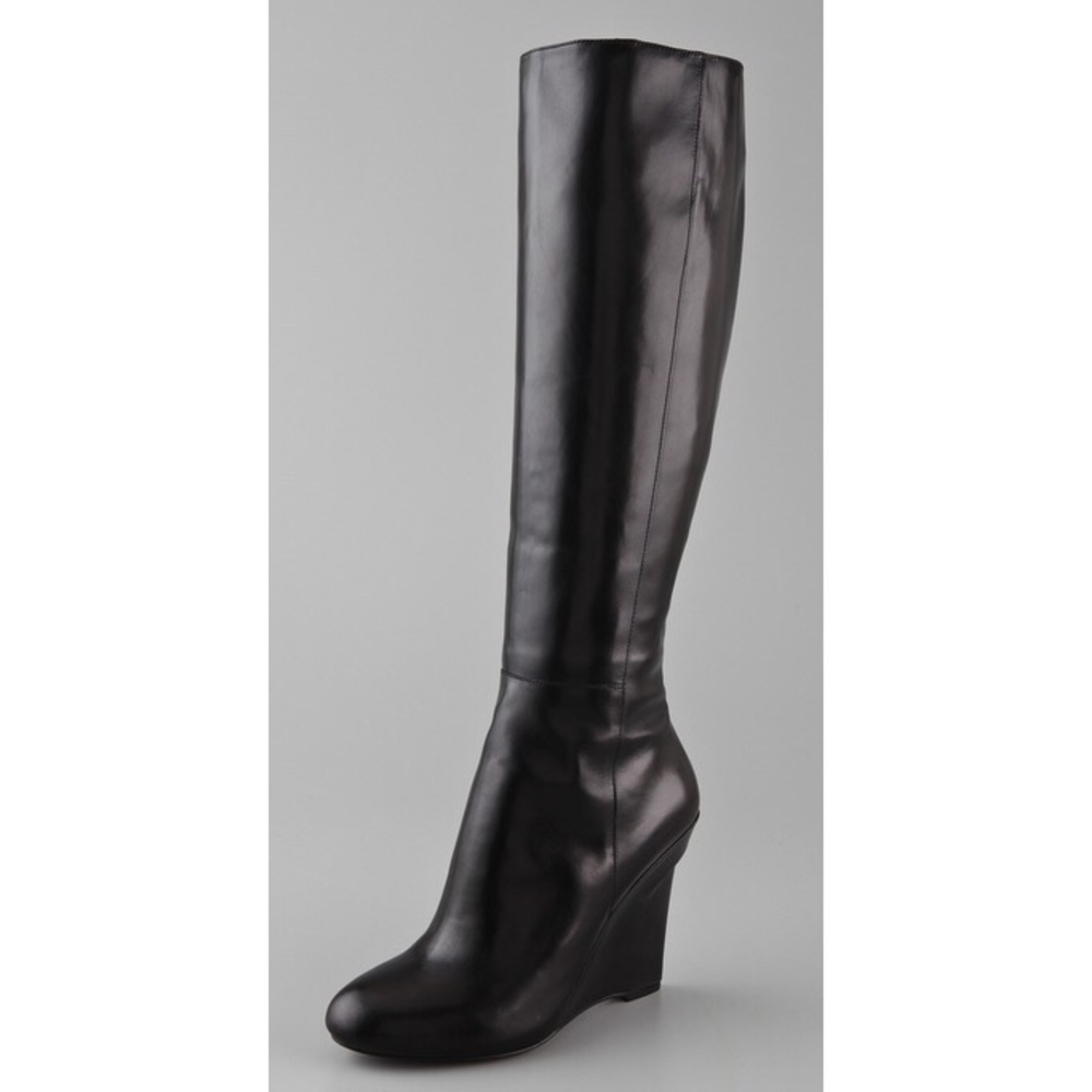 Vera Wang Eldora Black Leather Boots